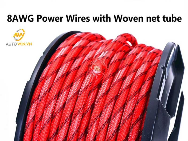 Cuộn Dây Nguồn Âm Thanh Xe Hơi 8AWG Nâng Cấp Âm Thanh Xe Hơi