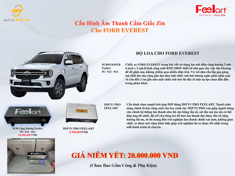 Cấu Hình Âm Thanh 02 cho Ford Everest New