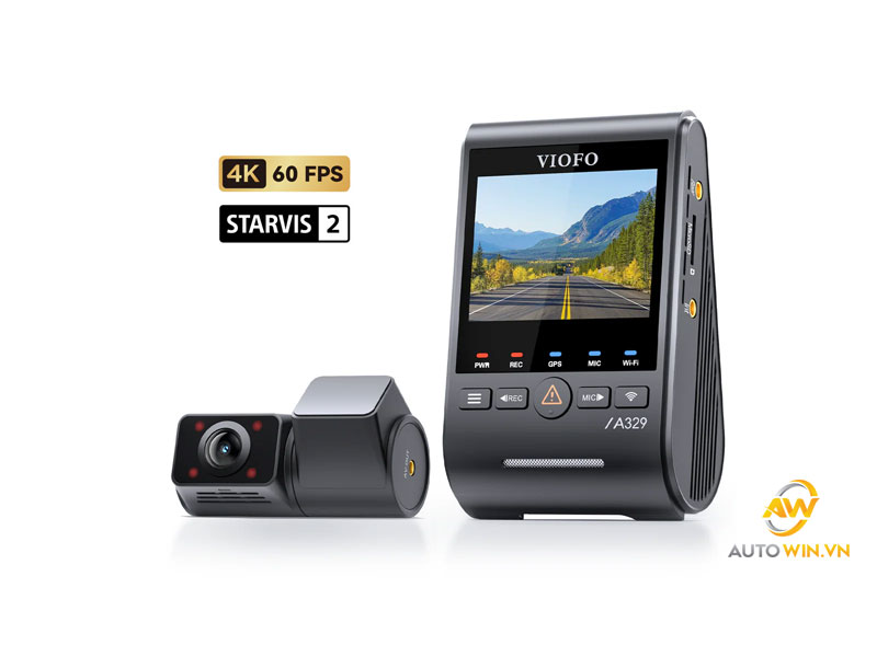 Camera hành trình trước và trong xe VIOFO A329S 2CH IR