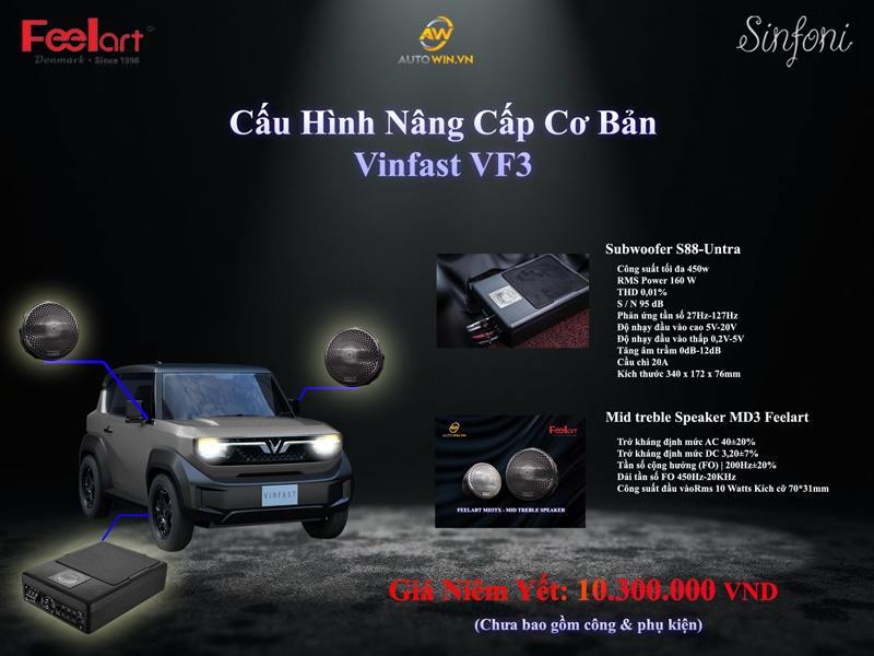 Cấu HÌnh Âm Thanh 02 Vinfast VF3